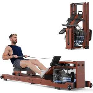 Foldable Water Rowing Machine for Home Use with 400LBS Capacity